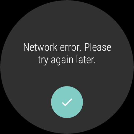 The only thing the app does is throw up a screen reading “Network error. Please try again later.”