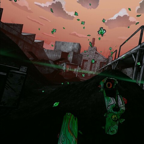 Green leaves gust through the air indicating a completed level as I’m whisked back to the disembodied floating sky hands to check the leaderboards and continue.