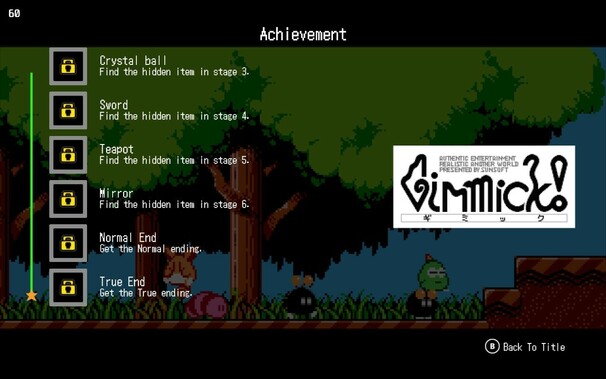 A list of achievements in front of a forest backdrop. Mostly involving finding hidden items.