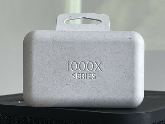 The front of the inner packaging. The text “1000X Series” is embossed in the middle.