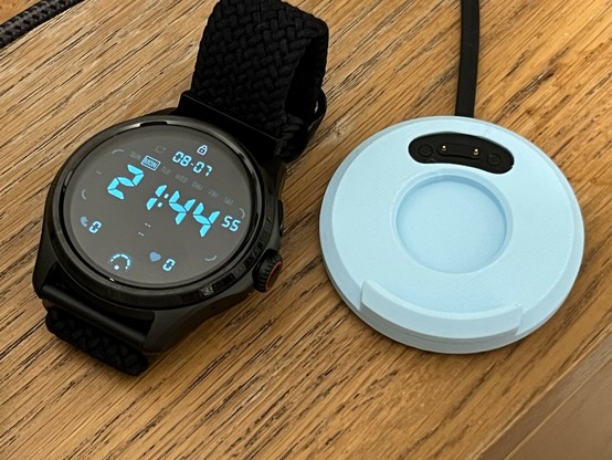 Smartwatch displaying the time 